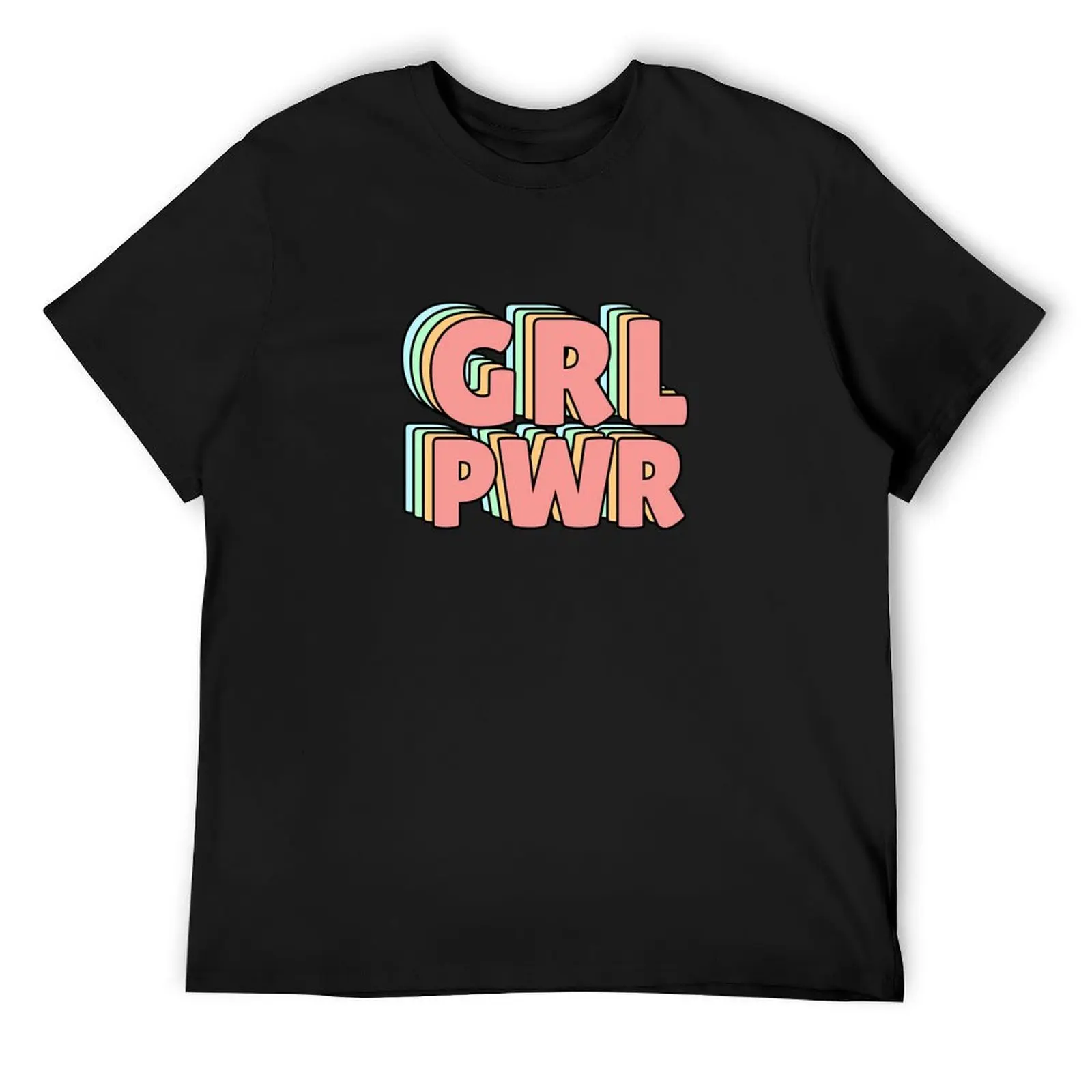

GRL PWR Pastel T-Shirt essential t shirt football t shirt plus size clothes Funny t-shirt Men's t-shirt