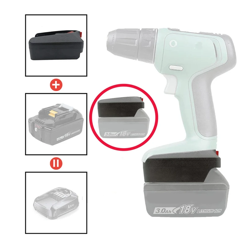 Пластиковый конвертер для Makita 18 в серии BL, преобразователь для литиевых батарей Bosch 18 в PBA, для инструментов Bosch CH Green