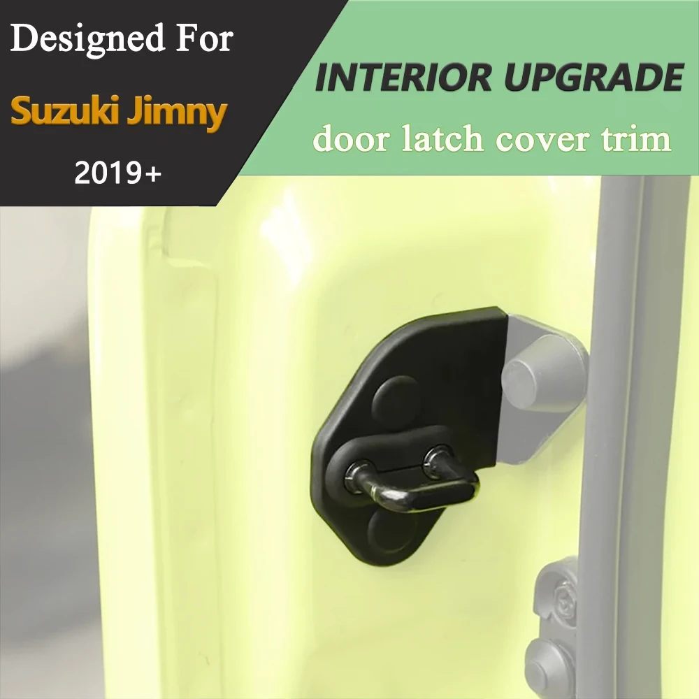 Door Lock Striker Cover Silicone Shock Absorb Buffer Pads for Suzuki Jimny JB74 2019-2026 4-Door Interior Protective Accessories