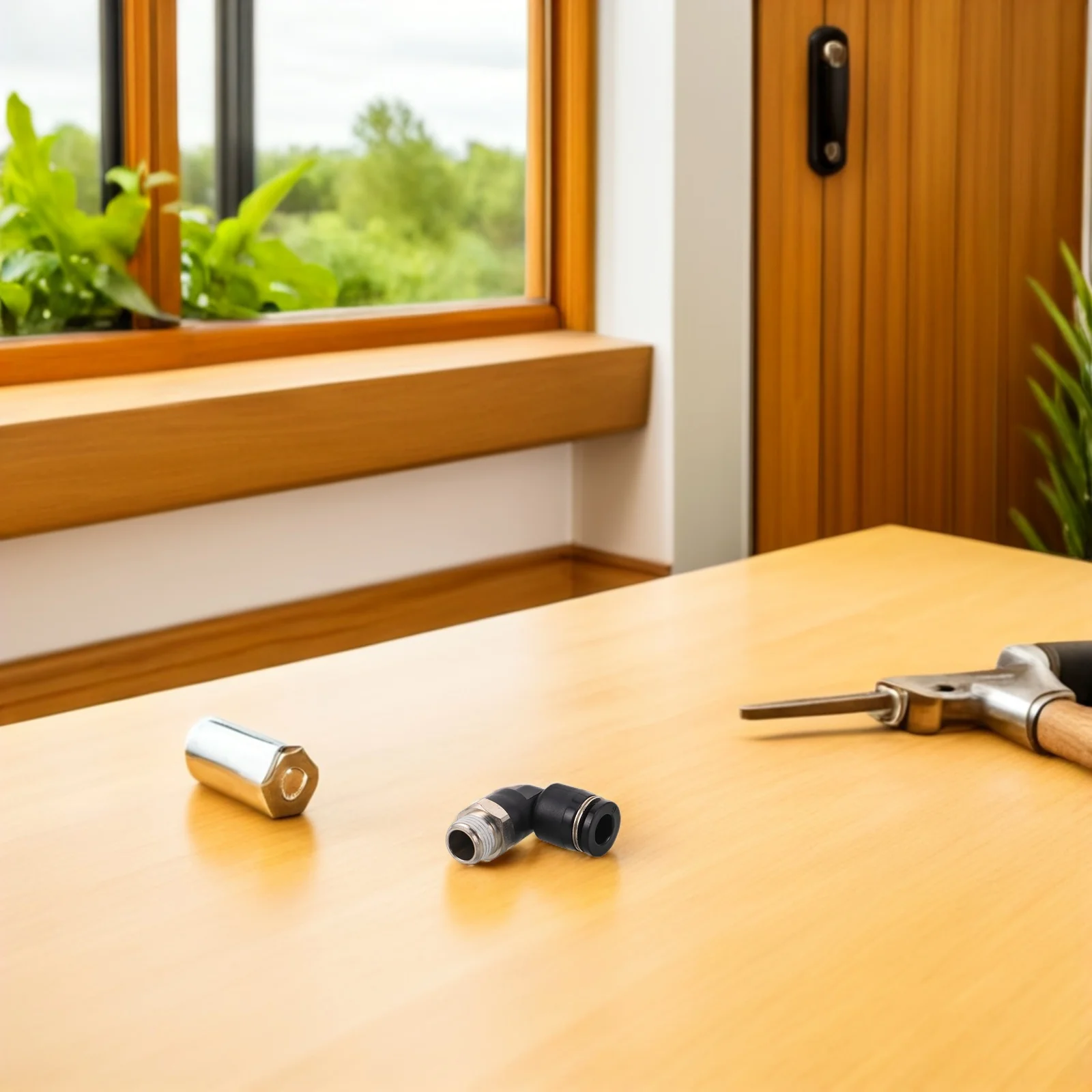 

8Pcs Pneumatic Quick Connect Fittings Metal Elbow Coupling Push to Connect Air Hose Connectors Reliable Sealing