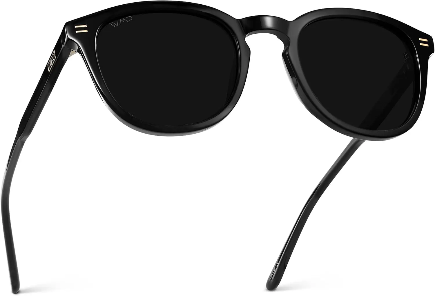 

Мужские классические круглые поляризованные солнцезащитные очки, тонкая оправа из ацетата премиум-класса с декоративными заклепками.