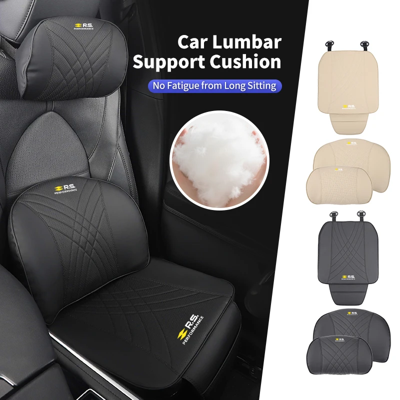 Car Seat Headrest Lumbar Support Neck Pillow Cushion Backrest For Renault RS Performance Clio Scenic Logan Megane Koleos Sander 6