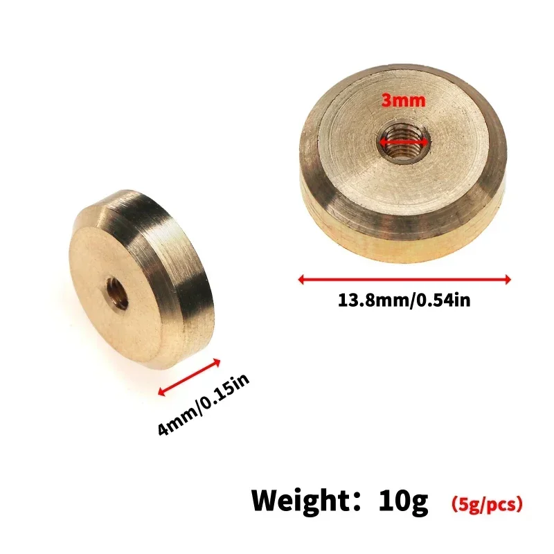 Poids de seau en laiton pour Tamiya HSP Kyosho Sakura YOKOMO, pièces de mise à niveau, 5g, 10g, 2 pièces