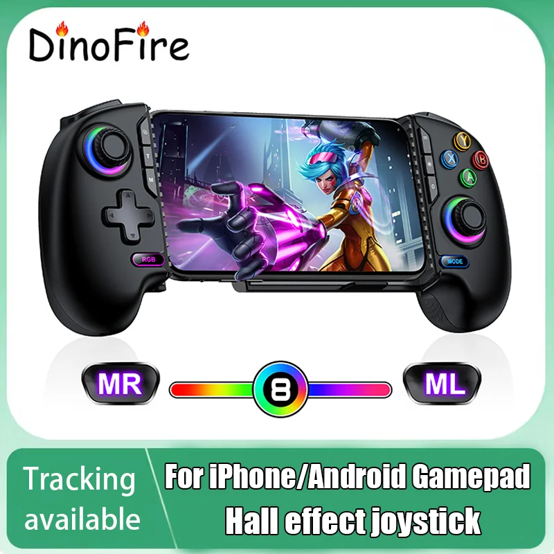 Mando de efecto Hall para teléfono móvil, Gamepad Cloud Gaming/Xbox Game/Android/iOS Plug and Play con Joysticks de efecto Hall