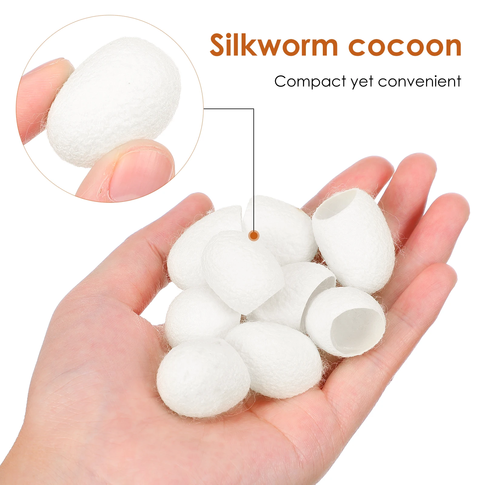 30pcs Silkworm Balls for Facial Cleansing Blackhead Removal Silkworm Cleansing Ball Natural Silk Exfoliator Small Size