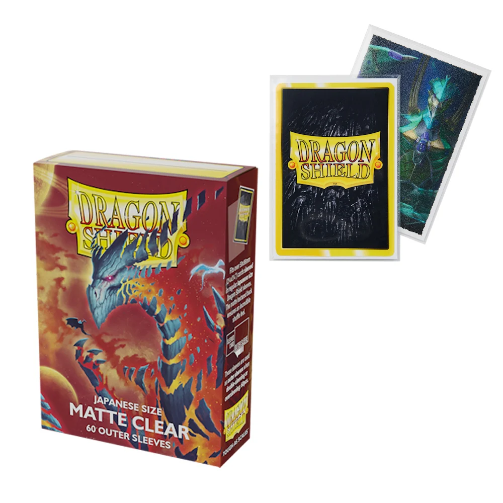 60ct Dragon Shield maniche esterne opache giapponesi Clear Card confezione individuale Dragon Shield Cards Cover perfetta per YGO Game Card