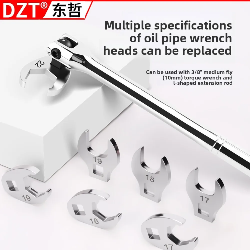 

Zhongfei Ratchet Wrench Accessories 11-piece Set 3/8 Inch L-shaped Horn Replaceable Head Movable Wrench Cover