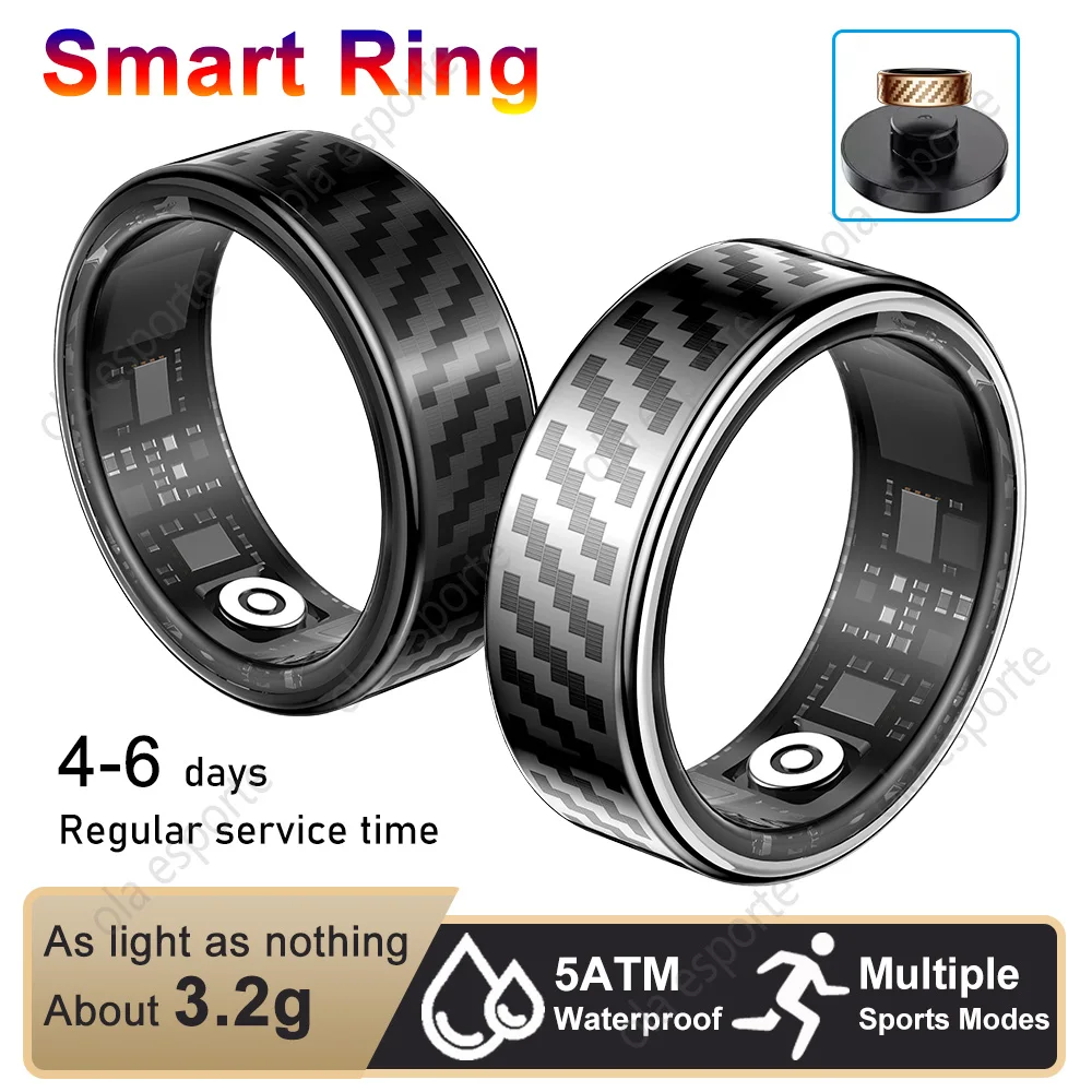 

Новое умное кольцо 5ATM, водонепроницаемое мониторинг ночного сна для Android iOS, умное кольцо, несколько спортивных режимов, мужские и женские кольца для фитнеса