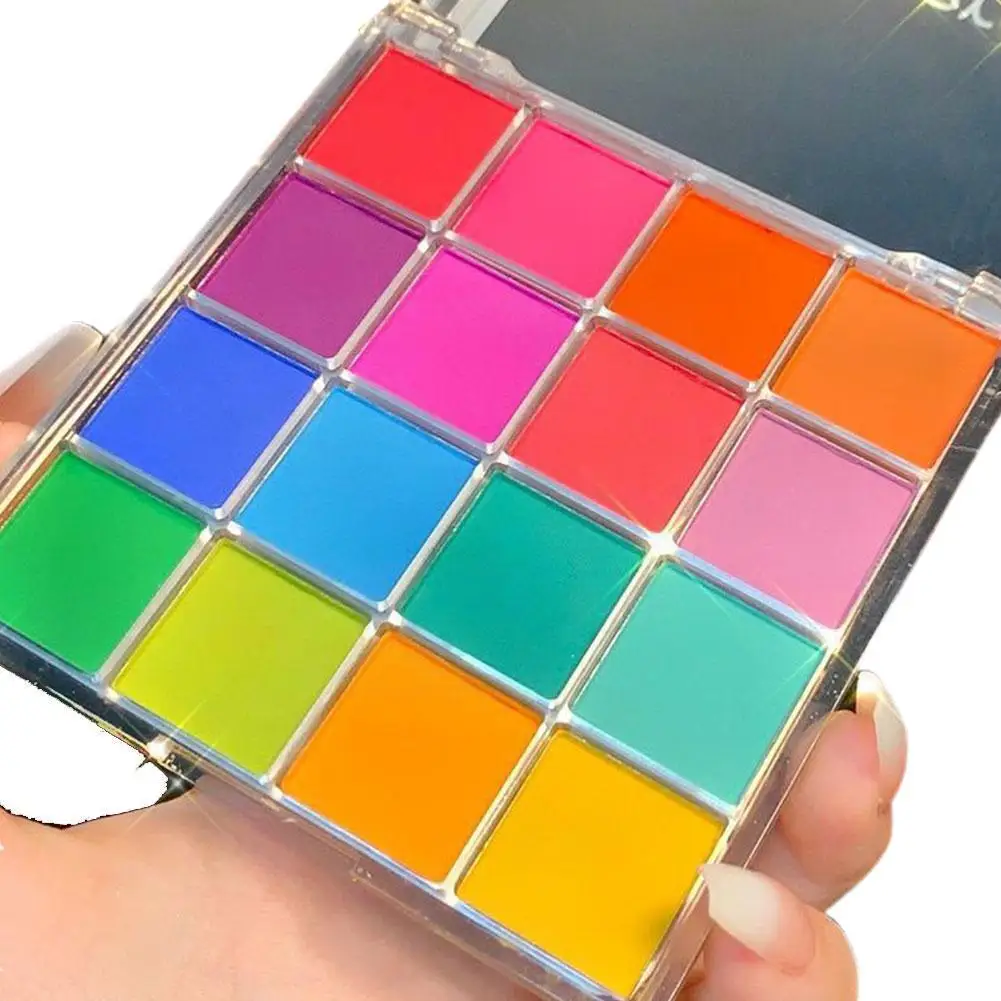 Miss Lara 16 Farben Lidschatten Palette bunte Künstler gepresst pigmentierten Glitzer Make-up Puder Kit matt schimmernden Lidschatten e3g8