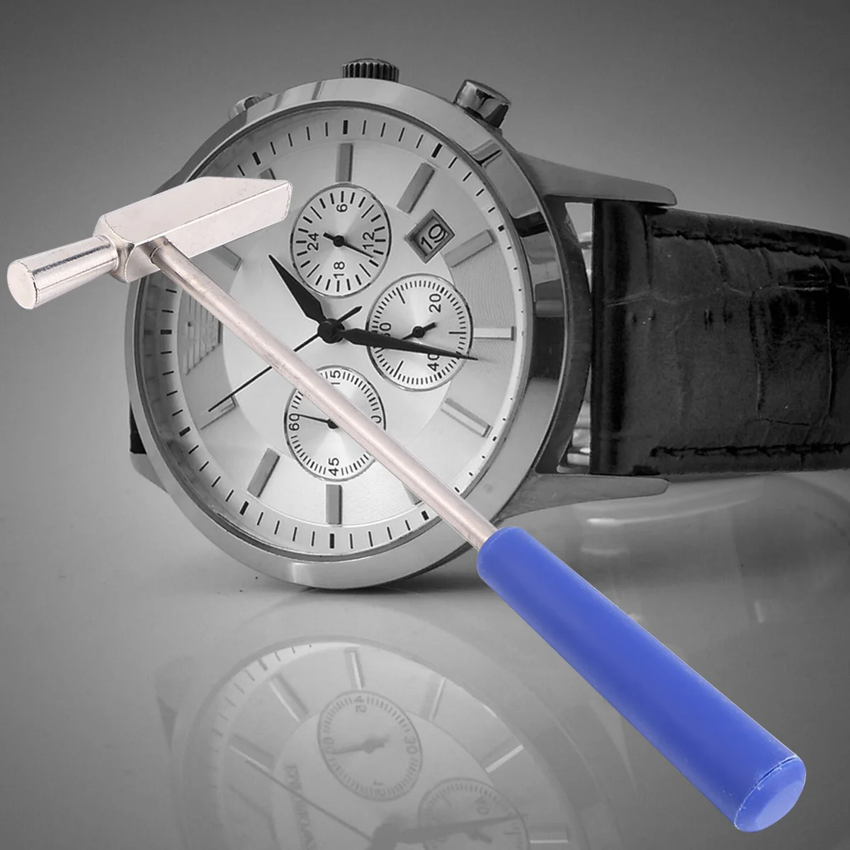 

WOFASHPURET Watch Band Removal Kit Pin Press Repair Hammer Replacement Tool for Metal Bracelets