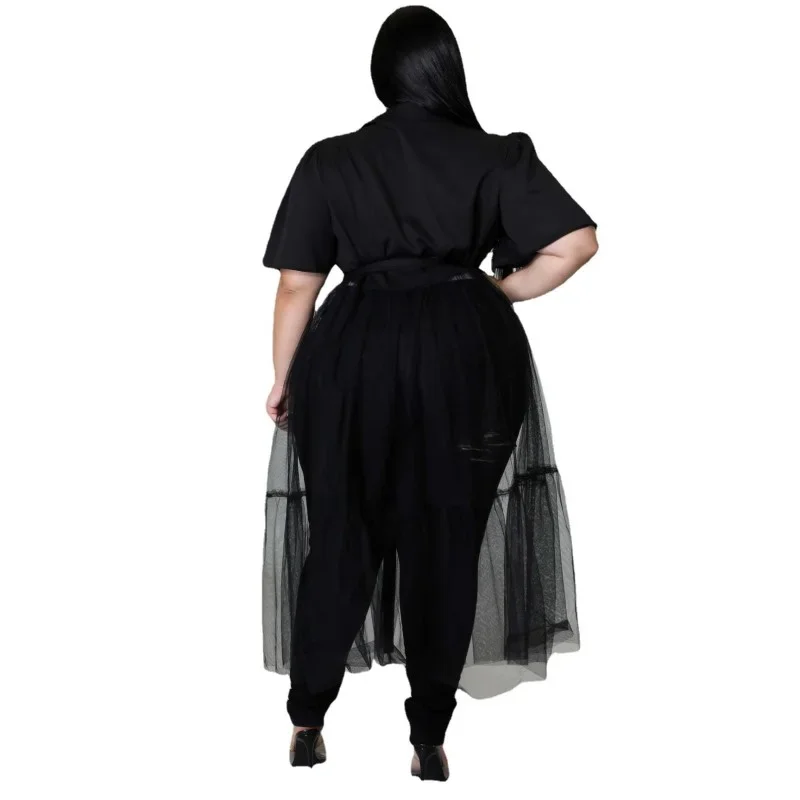 Vestido de manga curta casual feminino, vestidos africanos, roupas femininas, malha da moda, plus size XL-5XL, verão, Dropshipping, 2024