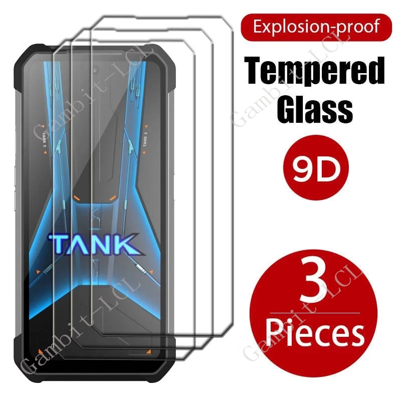 3 SZTUKI dla Unihertz 8849 Tank 3 Pro Szkło hartowane ochronne na Tank3Pro 3Pro Tank 2 Tank2 6,8" Folia ochronna na ekran
