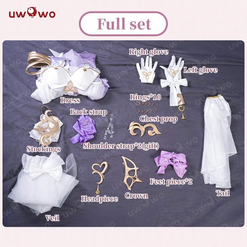 IN STOCK UWOWO Elysia Cosplay Game Honkai Impact 3: Elysia Bride Fanart Cosplay Costume With Headwear Halloween Costume