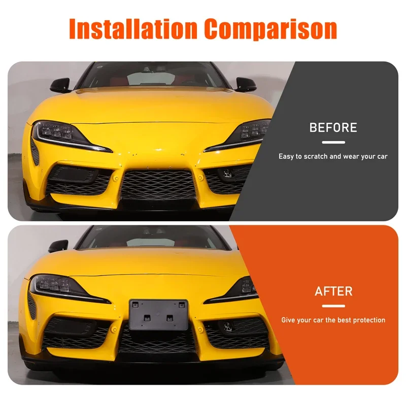 ABS Black For Toyota GR Supra MK5 A90 2019-2025 Car Styling Car Front License Plate Car Exterior Modification Accessories 1Pcs