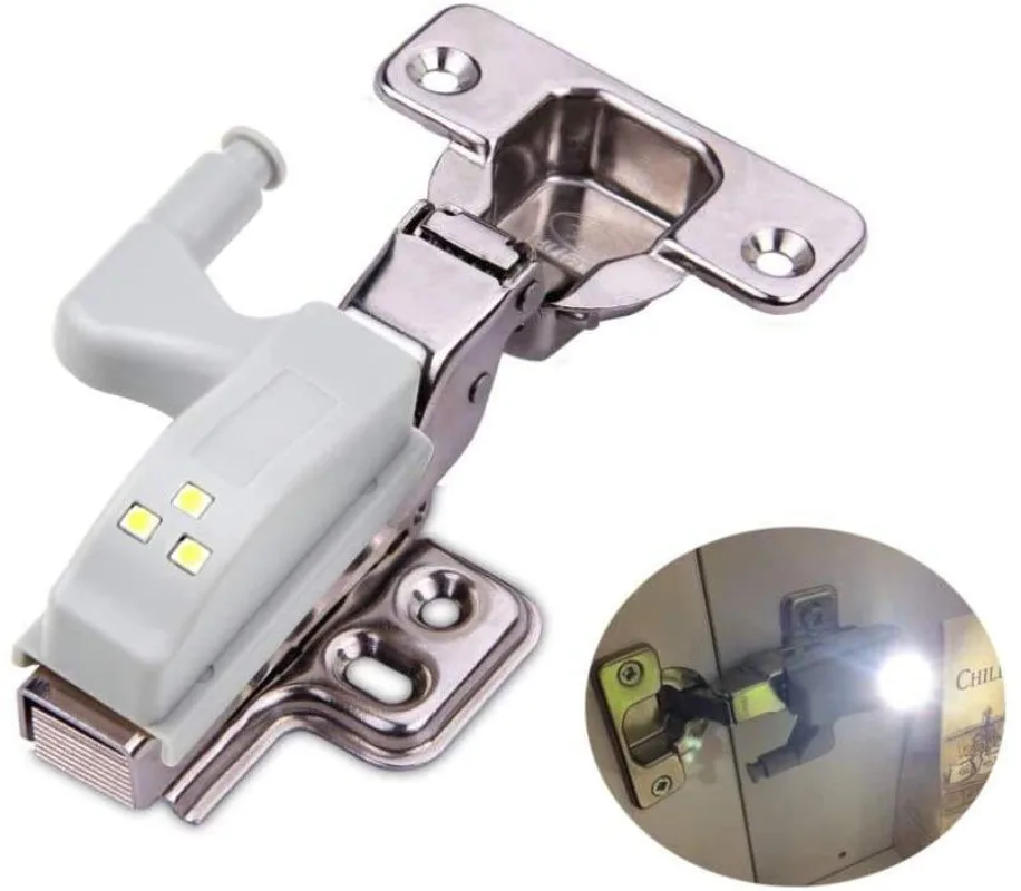 5 Pcs LED Lamp Cabinet Hinge Light Kitchen Bedroom Living Room Cupboard Wardrobe Inner Loop Drawer Sensor Night Light
