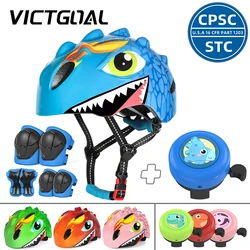 VICTGOAL Children MTB Bicycle Helmet Knee Pads Elbow Guards Kids Balance Bike Bell Roller Skate Board Scooter Riding Gear Set