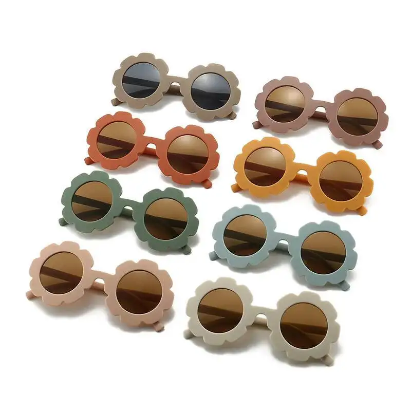 2026 Children's frosted macaron color series 2023 new baby sunglasses cute and trendy children's sunglasses