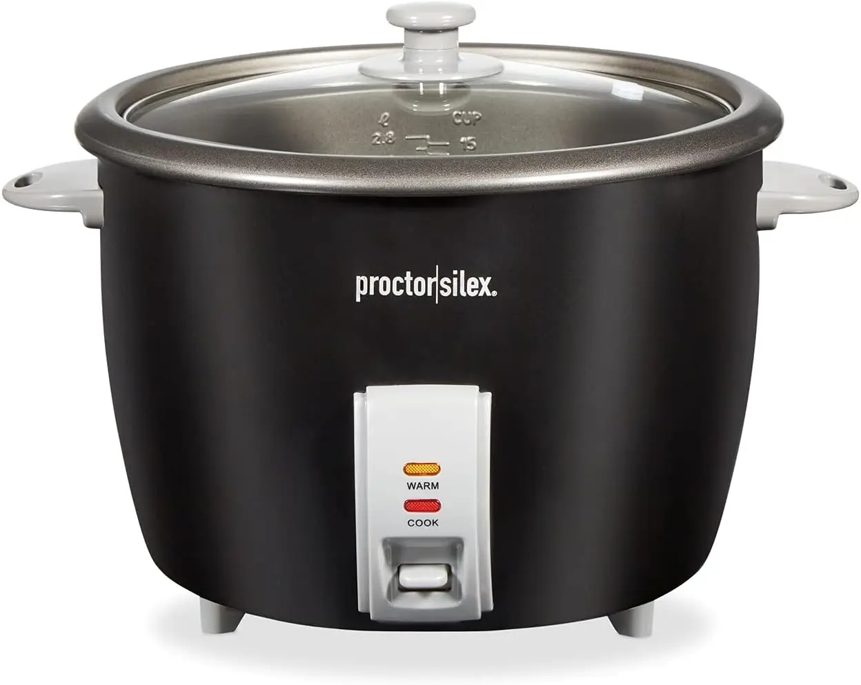

Large Capacity Rice Cooker & Steamer, 30 Cups Cooked, Includes Steam Basket and Accessories, Black