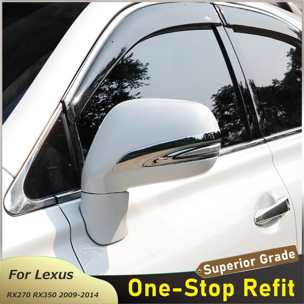 

For Lexus RX 270 RX350 2009 to 2014 ABS Chrome Rear View Mirror Trim Cover Strip Stickers Car Accessories