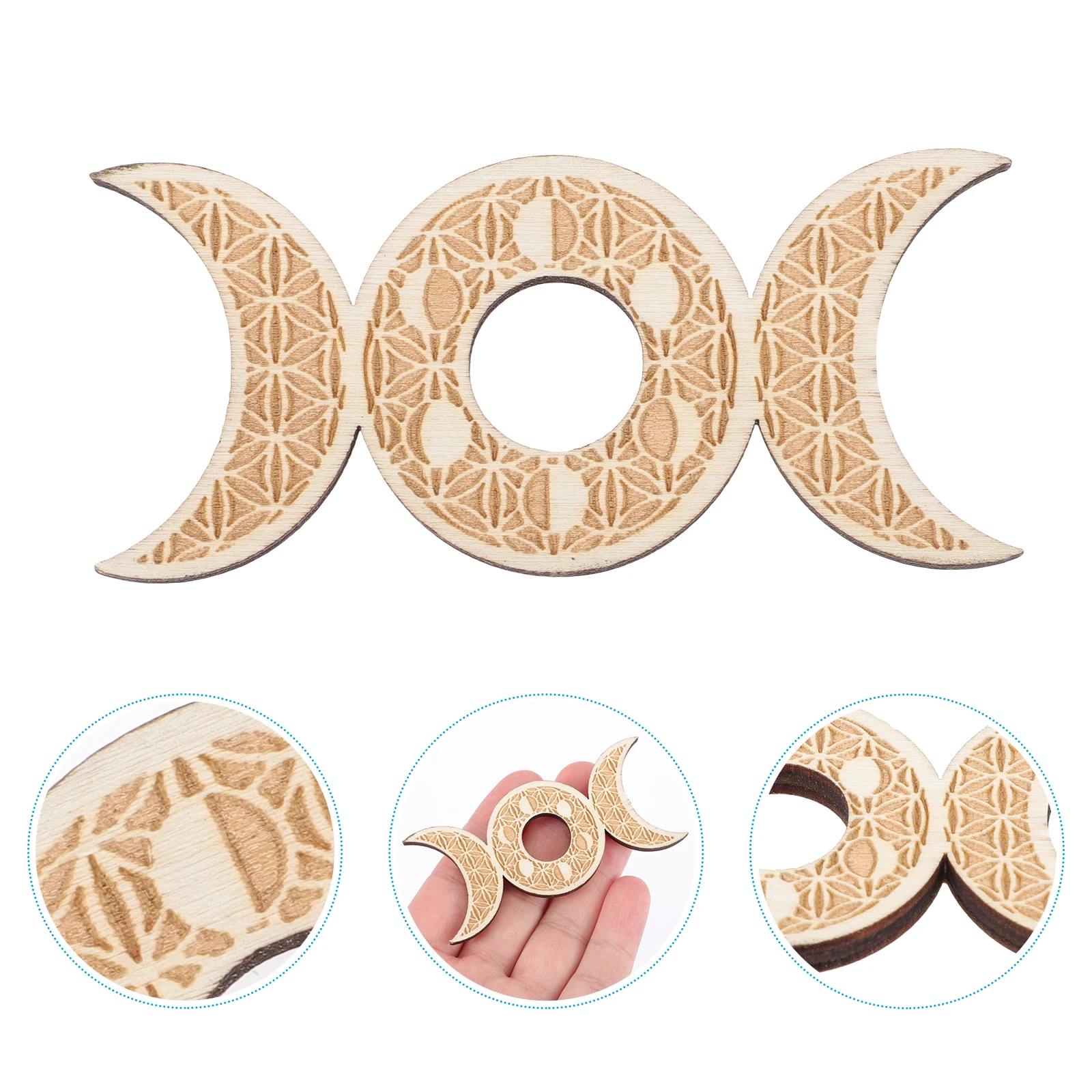 

6Pcs Display Stand for Crystal Ball Natural Wood Holder Stackable Sphere Base for Organizing Healing Stones Collection