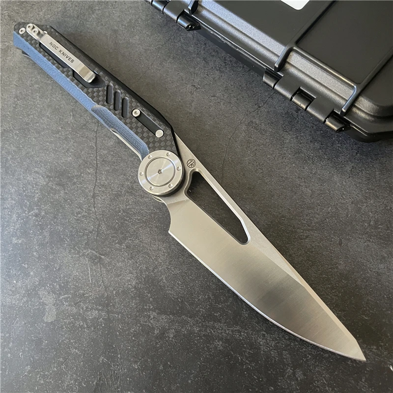 NOC DG04 Pocket Folding Knife 440C Steel Blade G10 Carbon Fiber Handle Camping Outdoor Survival Defense Hunting Knife EDC Tool