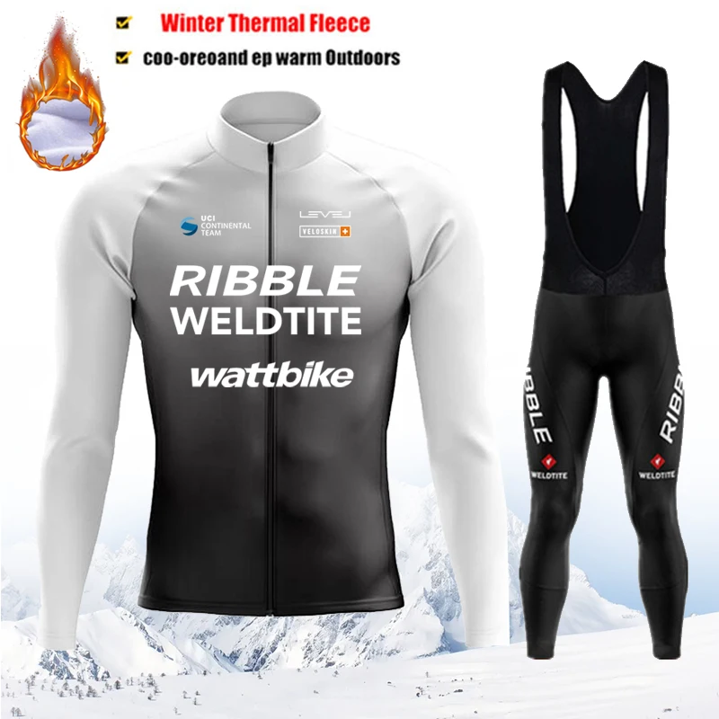 

2025 Men Winter Jacket Racing Cycling Long Sleeves Jersey Set Warm Thermal Fleece Bike Jersey Outdoor Road Bike Cycling Clothing