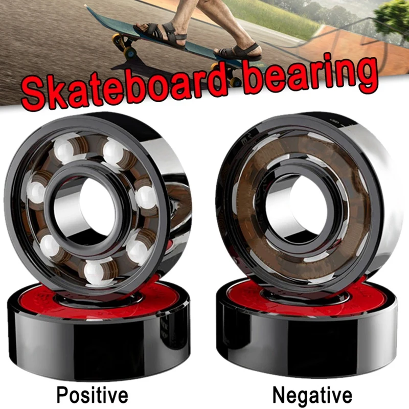 Rolamentos cerâmicos do skate, alta velocidade, resistente ao desgaste, roda para skate, 48 pcs