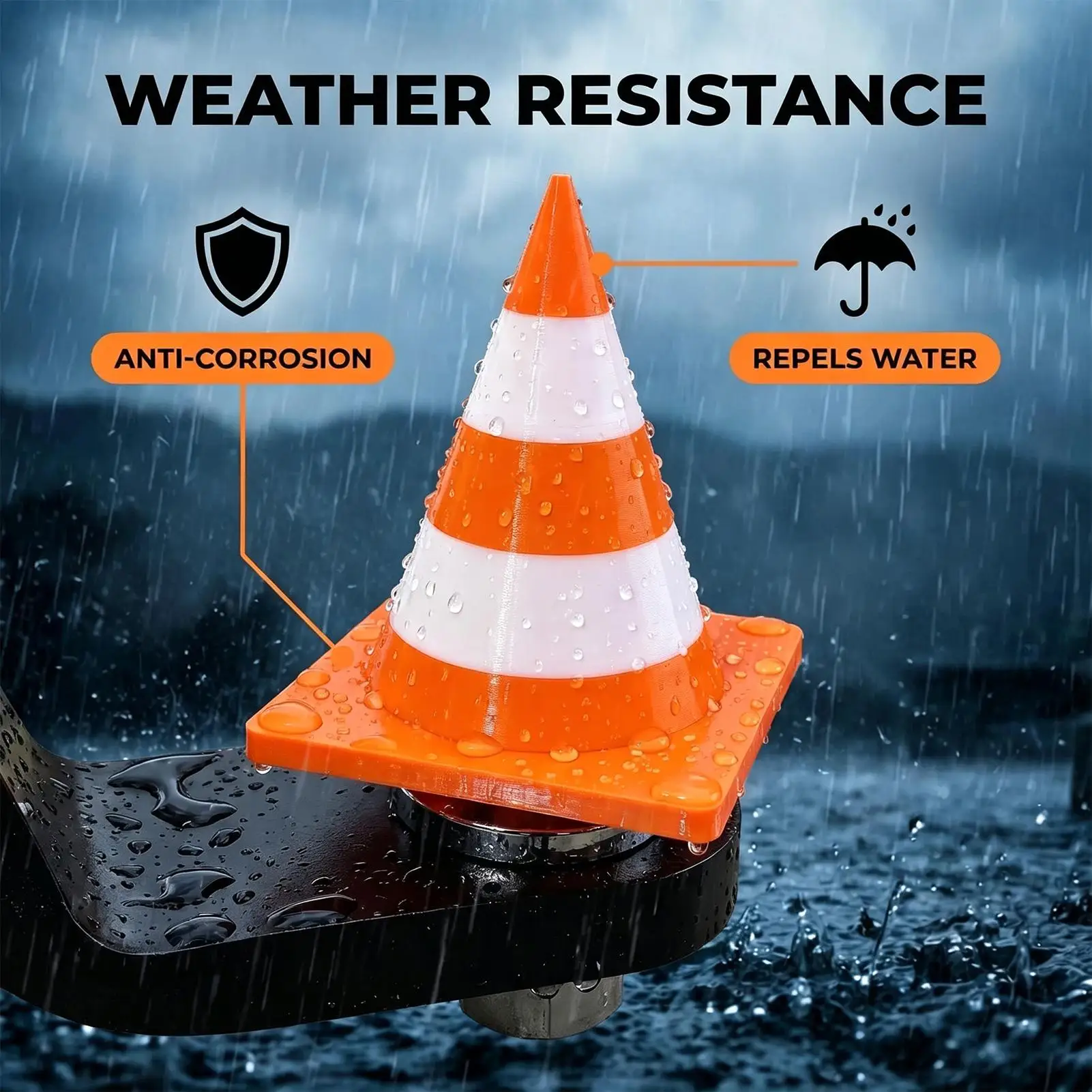 Traffic Cone Shape Ball Hitch Cover Towball Protector Trailer Coupling Dust Cover Durable Protective Cap For Drivers Towers