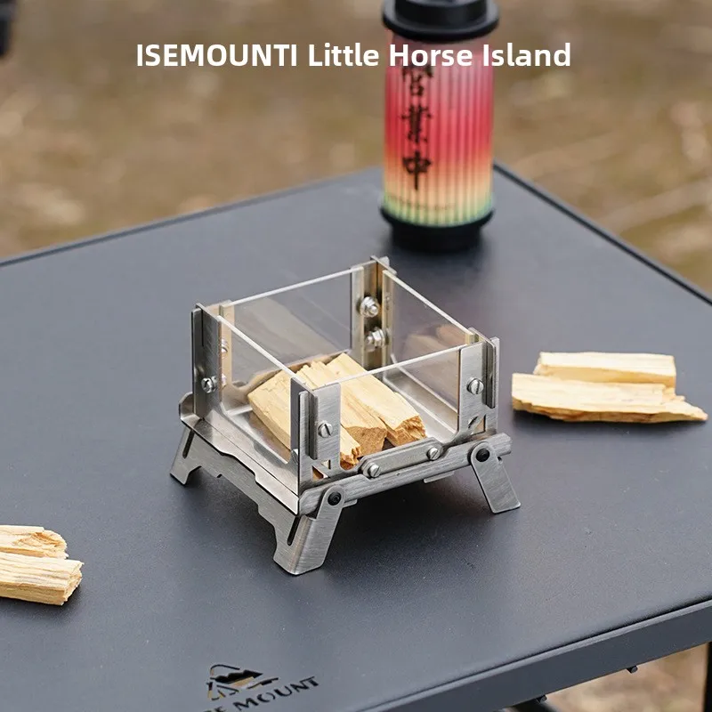 Outdoor Mini Grill Desktop Wood Burning Stove Incense Burner Portable Camping Fire Pit Mosquito Coil Burner