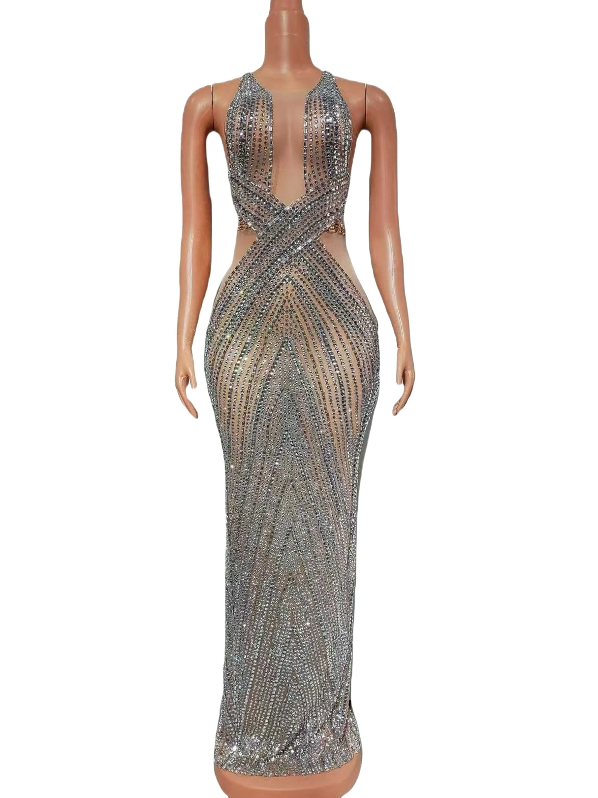 Błyszcząca seksowna luksusowa sukienka z cekinami bez rękawów dla kobiet Urodziny Party Queen Night Clubwear Dressy