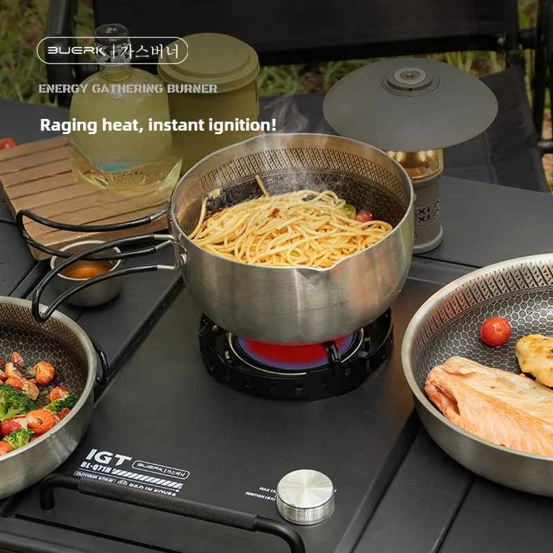 BUERK 9000W Infrared Gas Stove IGT One-unit Stove Support Standing Use Direct Flame Gas Burner Head Windproof Pressure-Stable