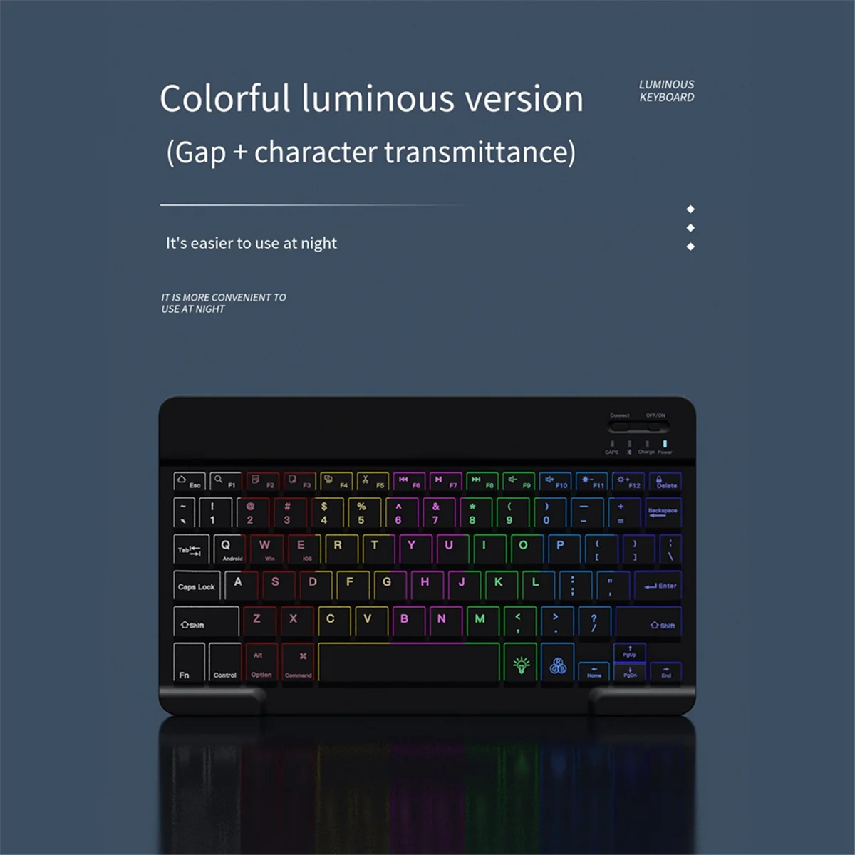 شعبية 10 بوصة لوحة المفاتيح الخلفية بلوتوث المحمولة البسيطة كتم لوحة المفاتيح B