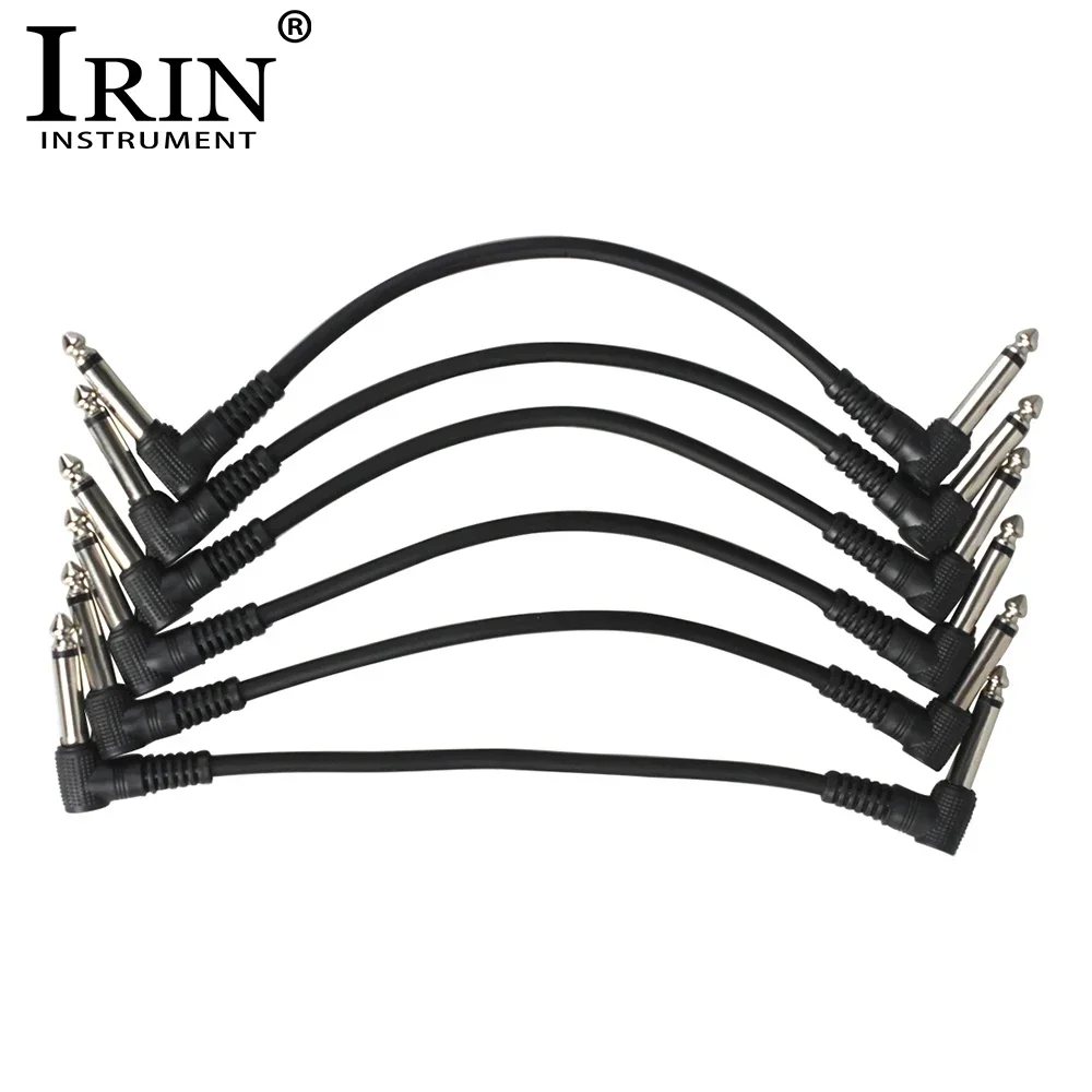 IRIN 6 Pcs Guitar Effects Cables 6.5mm Jack Audio Cable AUX Connection Line Guitar Parts for MIDI Microphone Speaker Acoustics