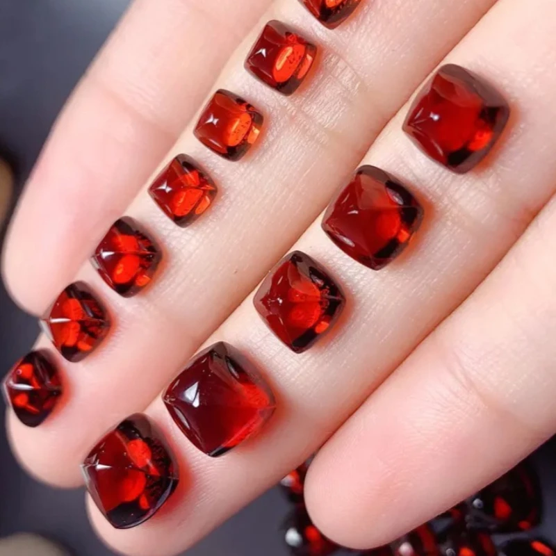 

5mm 6mm 7mm 8mm Sugarloaf Garnet Loose Gemstone Real Natural Garnet Gemstone Wholesale Price Beads