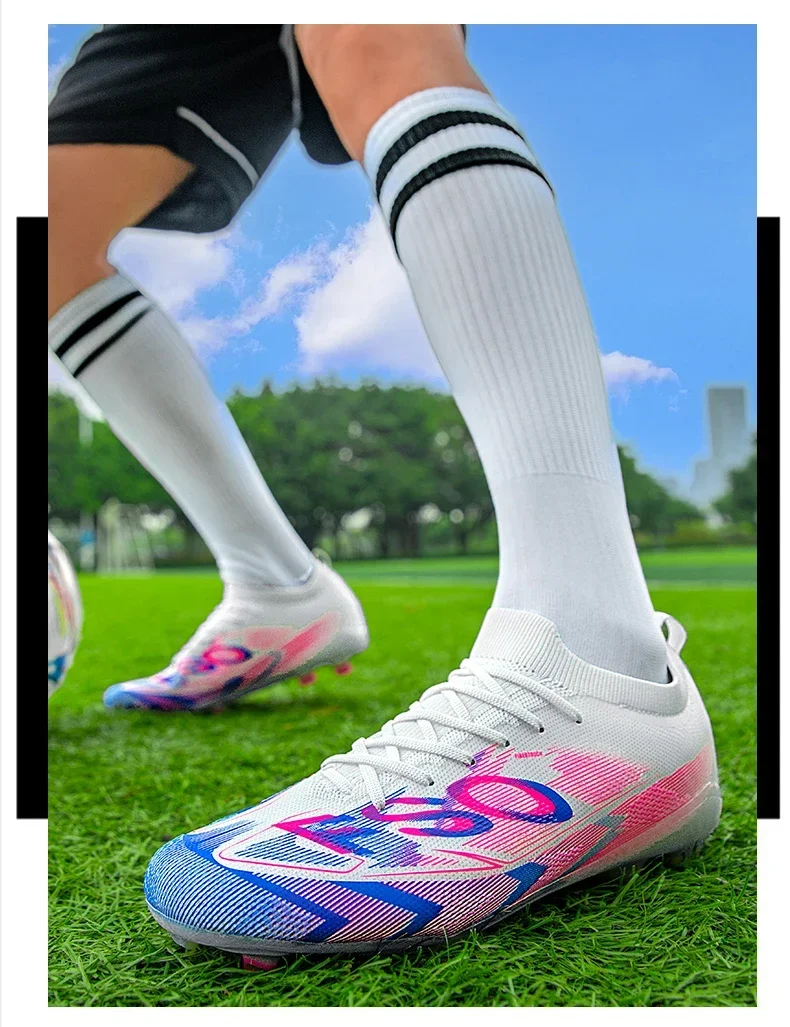 Neue Herren Fußballschuhe FG Ultraleichte Fußballstiefel Outdoor-Trainingsschuhe Fußballspiel Lange Stollen Rutschfeste Stollenschuhe Dropshipping – Detail 4