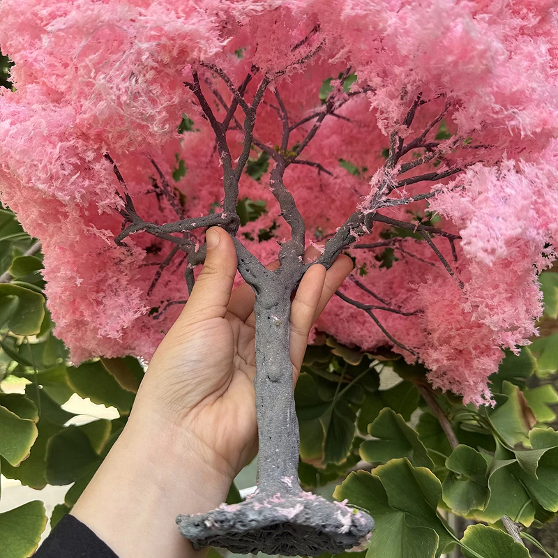 Simulation micro 35/40cm paysage fil cerisier avec base fait à la main faux arbre maison de poupée aménagement paysager bricolage