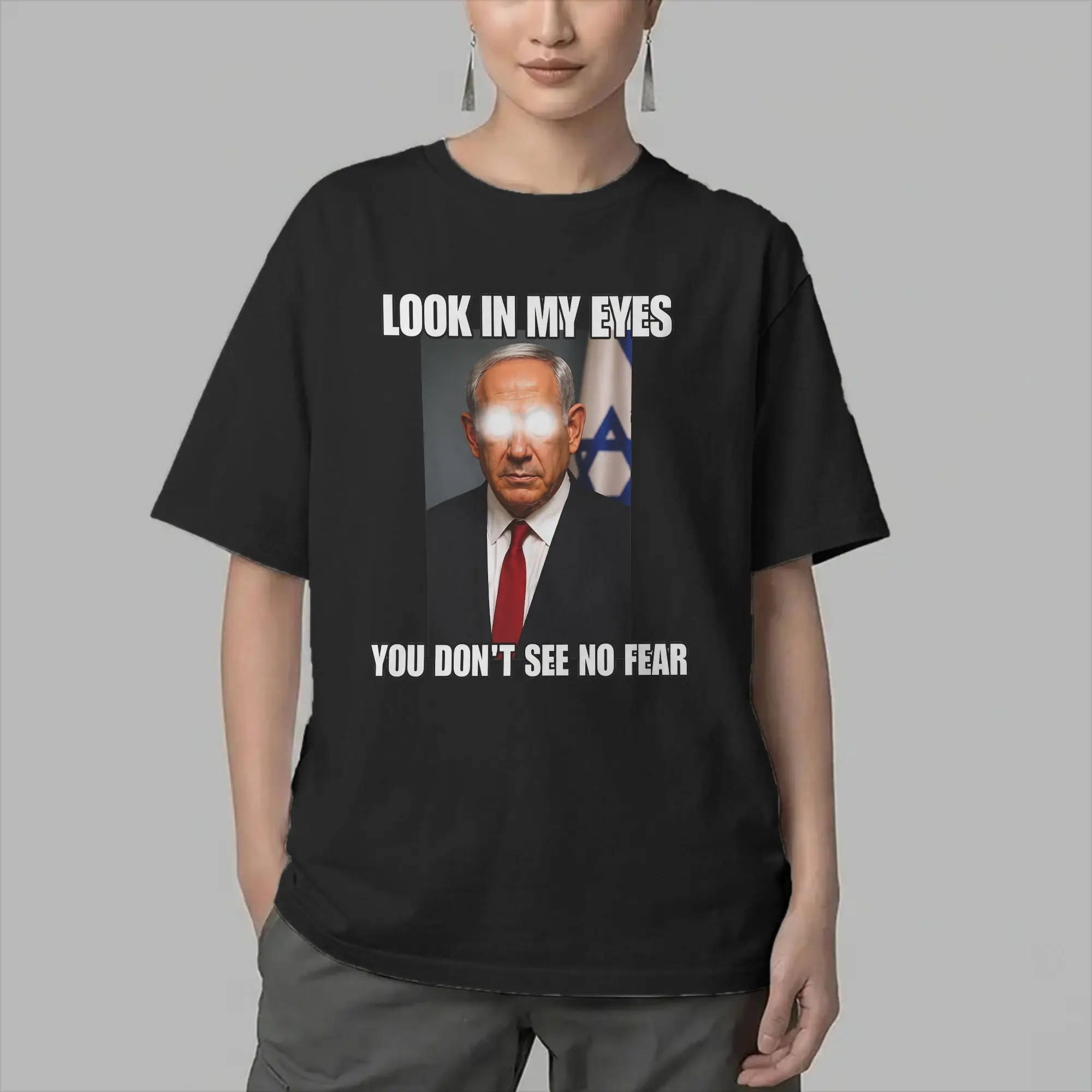 Benjamin Netanyahu T Shirt Men's  100% Cotton Funny T-Shirt Crewneck  Tees Short Sleeve Clothes New Arrival