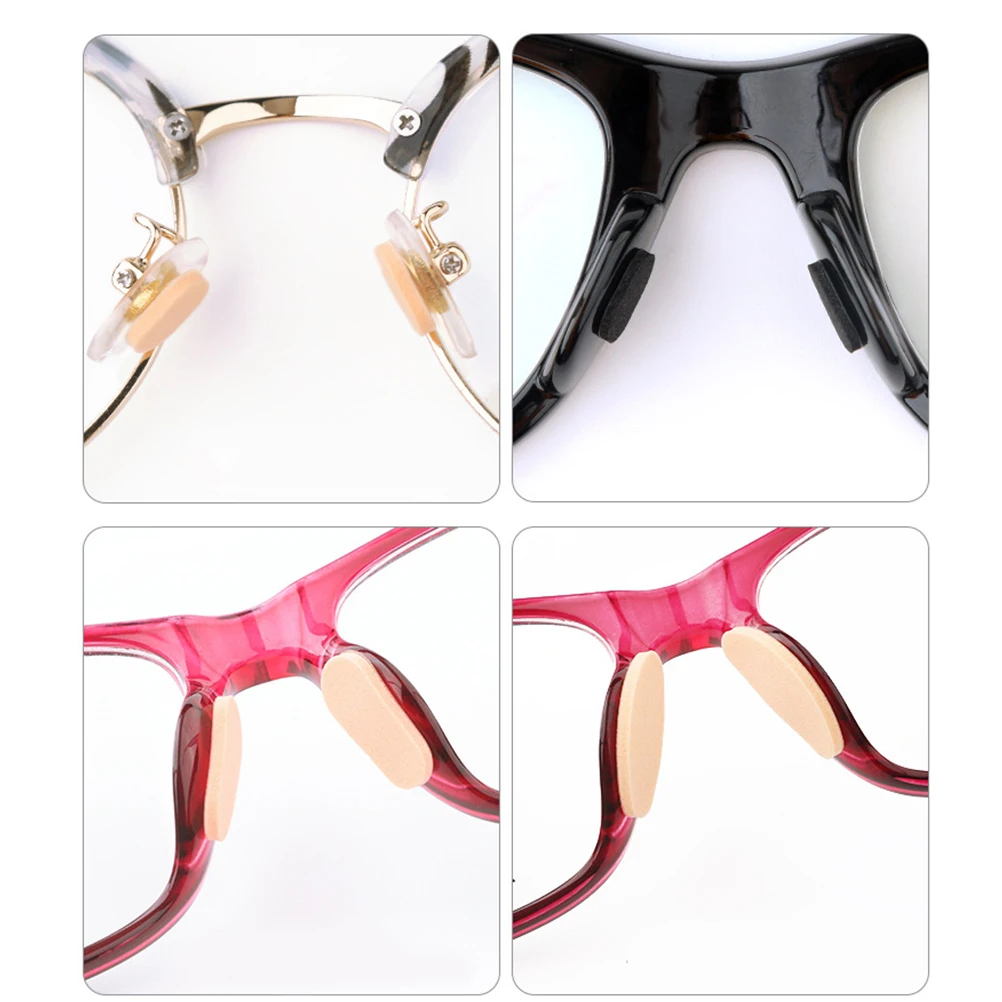 

10pcs Height Increasing Nose Pads 1.0Mm Skin Color Sponge For Eyeglasses Sunglasses Non-Slip Fit Support Health Care