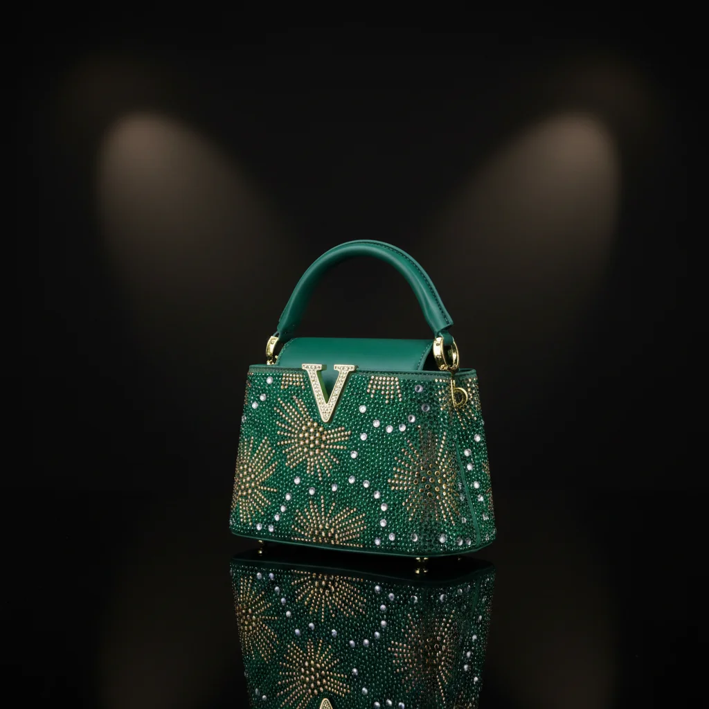 Super Product Cross-border Rhinestone Handbag Women's 2026 Fashion Bucket Bag Quality Designer Small Bag Dinner Party Bag 21 CM