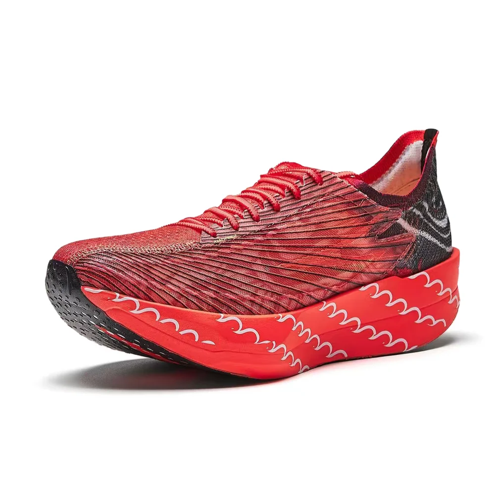 Anta C202 G9 Men's Running Shoes – Comfortable, Non-Slip, Stylish & Versatile, Neon Red/Black/Classic Red 912625557-2