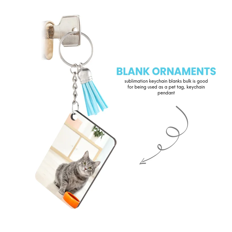 

160 PCS Sublimation Ornament Blanks,Sublimation Blank Keychains MDF Double-Side Sublimation Keychain Boards DIY Supplies-AC82