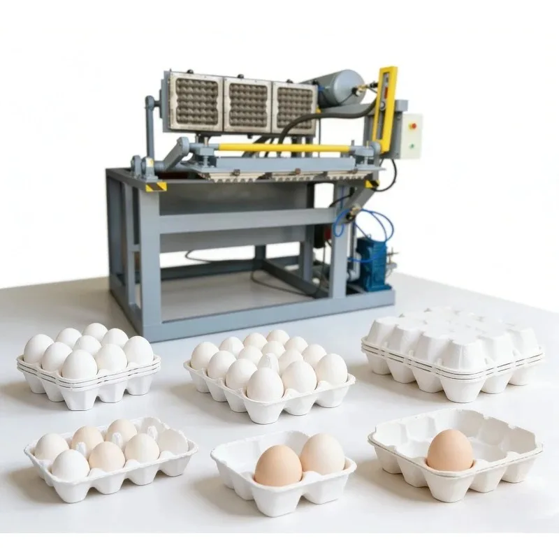 Multipurpose Paper Pulp Molding Machine Egg Tray Making Machine Cake Tray Forming Equipment for Food Packaging - view 6