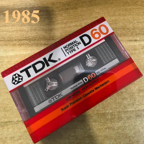 TDK D60 1985 60 Minute Blank Audio Recording Cassette Tape - Sealed (Single)