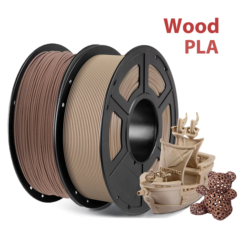 

1.75mm PLA Wood Filament 3D Printer Filaments Non-toxic 250g 500g 1Kg Sublimation Supplies Wooden Effect 3D Printing Materials