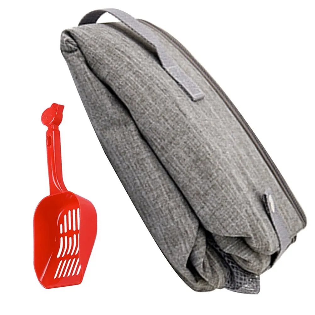 

Portable Cat Litter Box Foldable Travel Lightweight Oxford Cloth For Camping Road Trip Hotel Pet Supplies Cat Accessories