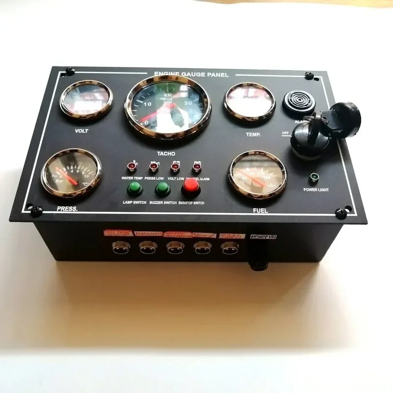 Waterproof Marine Diesel Engine Control Panel Boat Dashboard Switch Assembly System