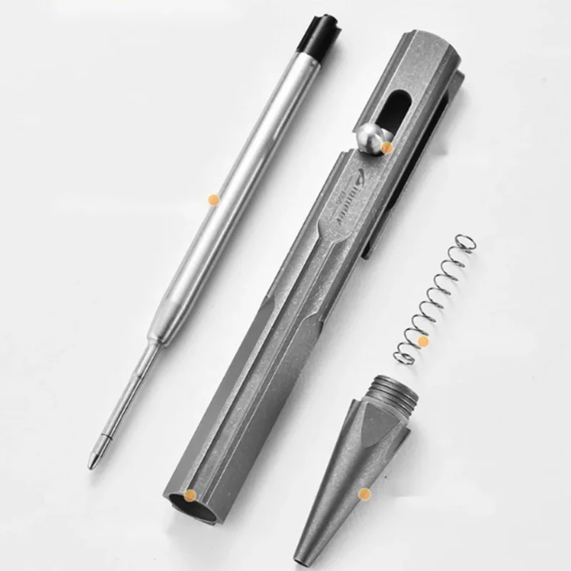 TC4 Titanium Alloy Bolt Type Tactical Pen Multi-functional Self-defense Break Windows Pen Camping Signature Pen For Women\'s Man