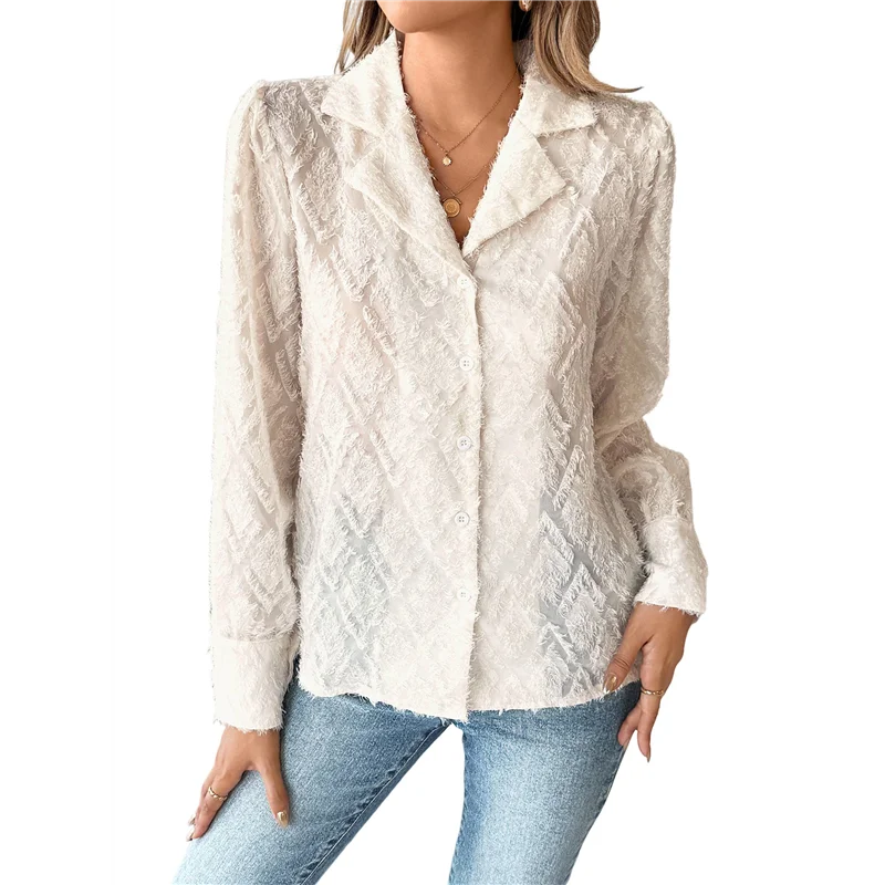 

ASDS-Women's Long Sleeve Button Down Shirts Light-Weight Button Up Shirt