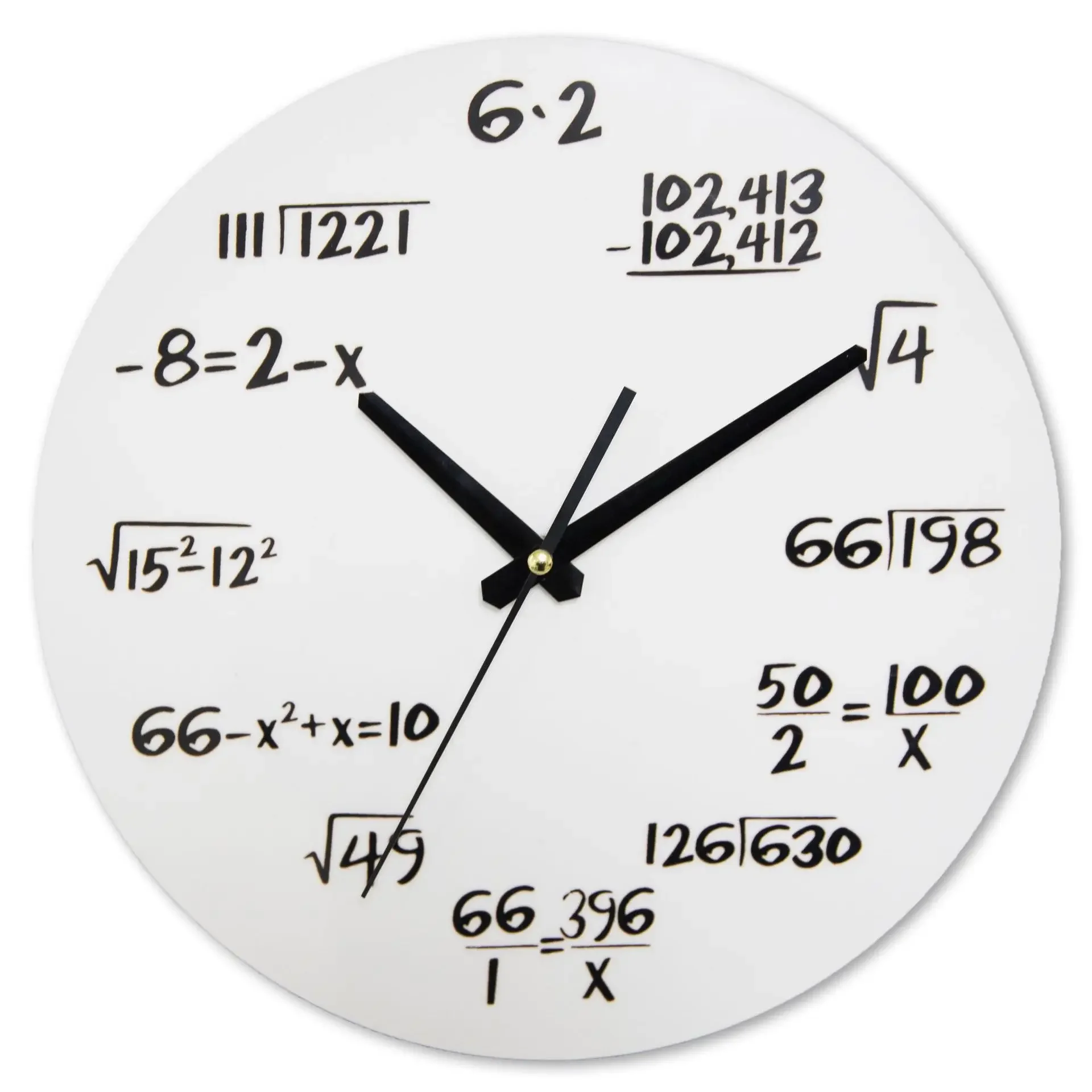 Creative Wall  Personalized Mathematical Function Clock Decoration Wooden  Simple  Clocks Wall Home Decor