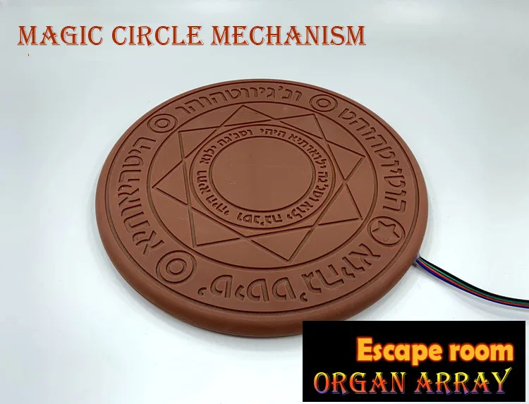 Escape Room mechanism, Magic Disk, Hexagram mechanism, Magic Circle, secret room escape accessories, 25cm